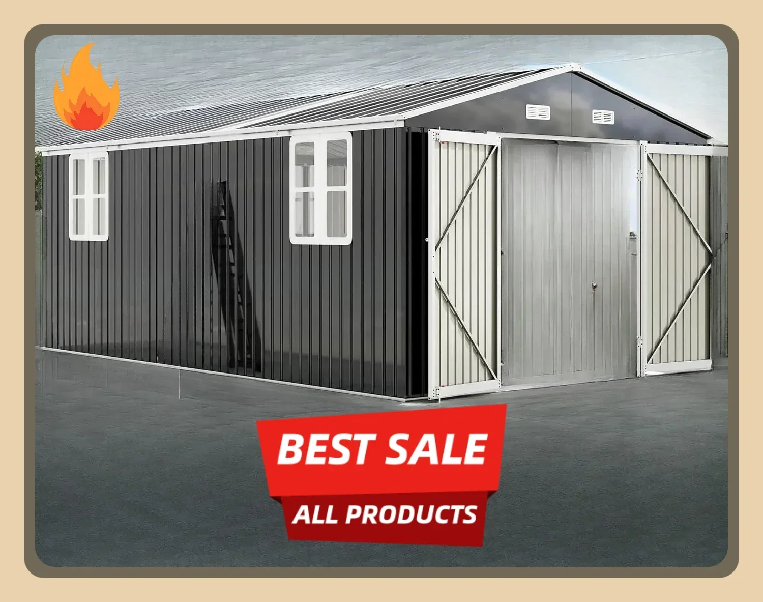 Gardening Tools For Sale - [Hot Sale!][Discounted Price!]10x16x7.2 FT Metal Storage