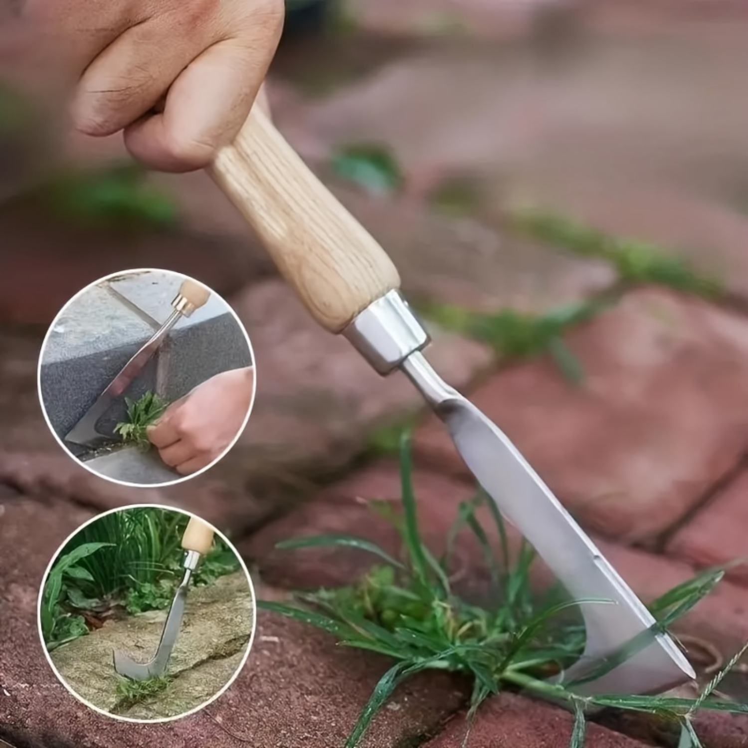 Gardening Hand Tools Yard - Stainless Steel Gap Weeding Tool, L-shaped