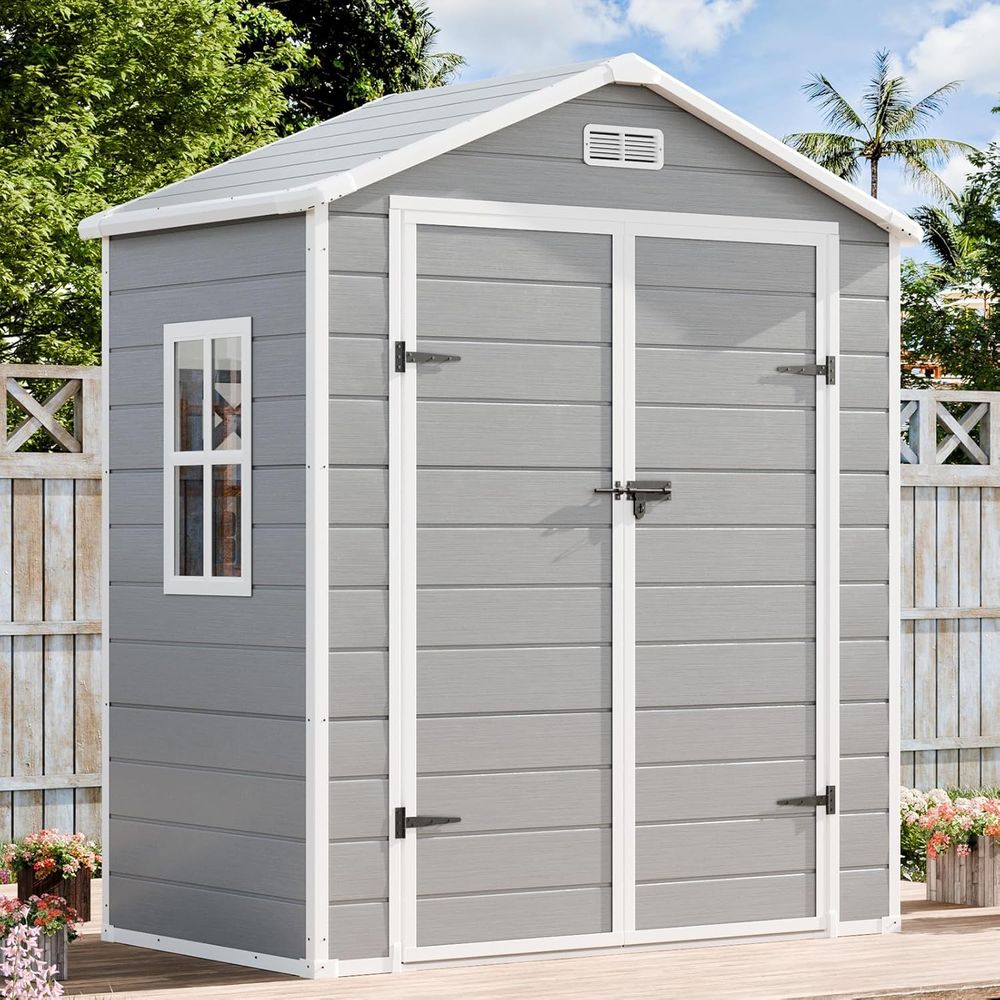 Gardening Tools In - 6x3 ft. Weatherproof Plastic Outdoor Storage