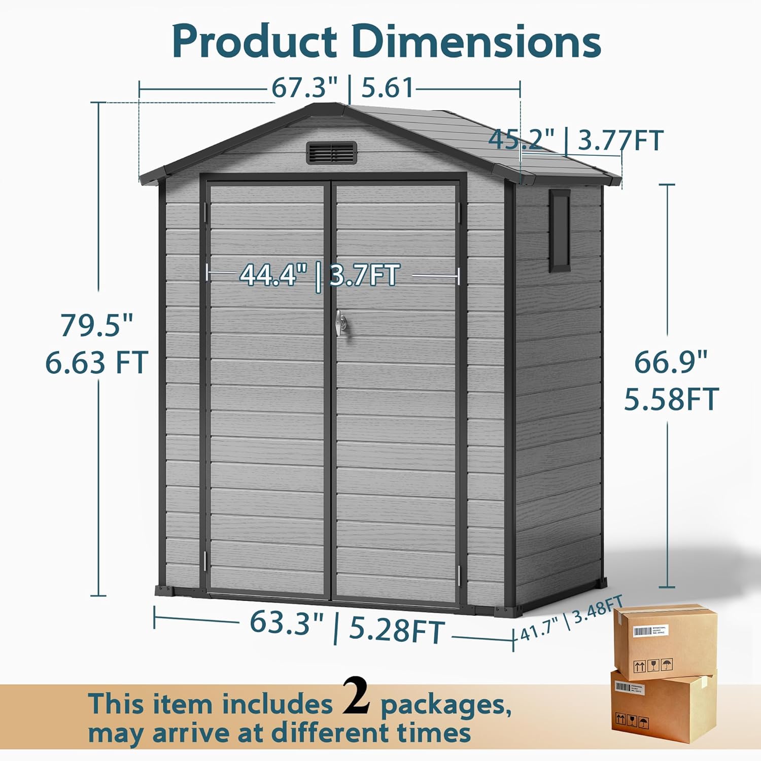 6X4 FT Outdoor Shed, Plastic S - đánh giá và giá Gardening Tools In