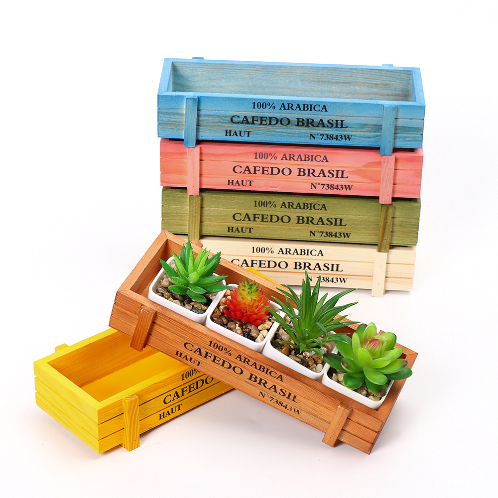Natural Wooden Flowerpot Garde - đánh giá và giá Gardening Tools Vintage