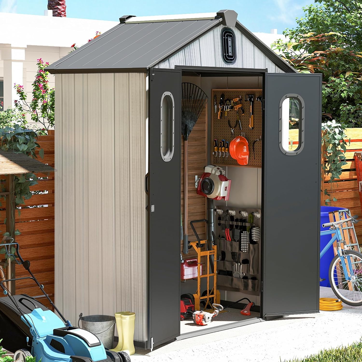 5x3 FT Resin Storage Shed All  - đánh giá và giá Gardening Tools In