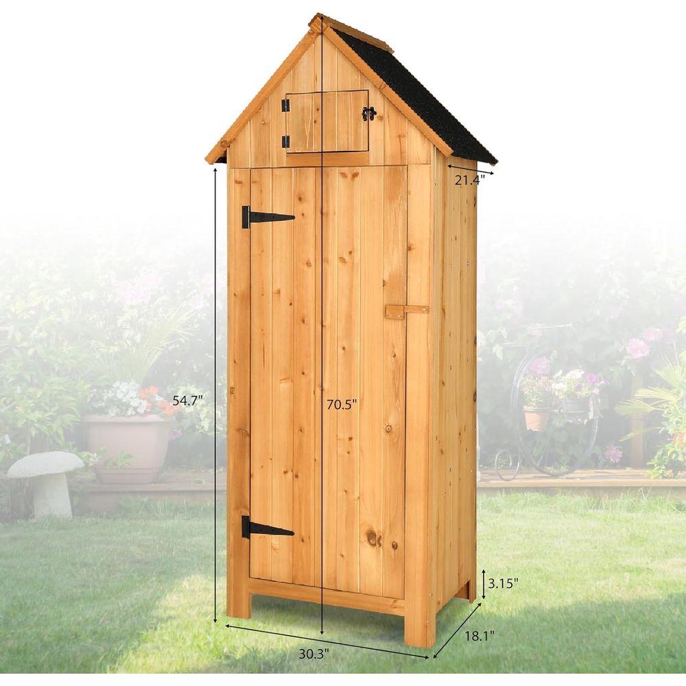 Outdoor Wooden Storage Shed: S - đánh giá và giá Gardening Tools In