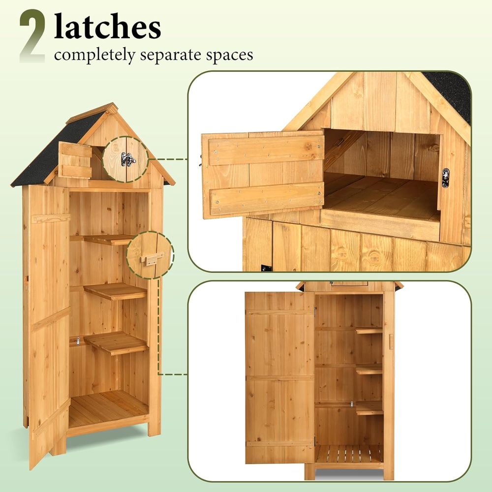 Outdoor Wooden Storage Shed: S - đánh giá và giá Gardening Tools In