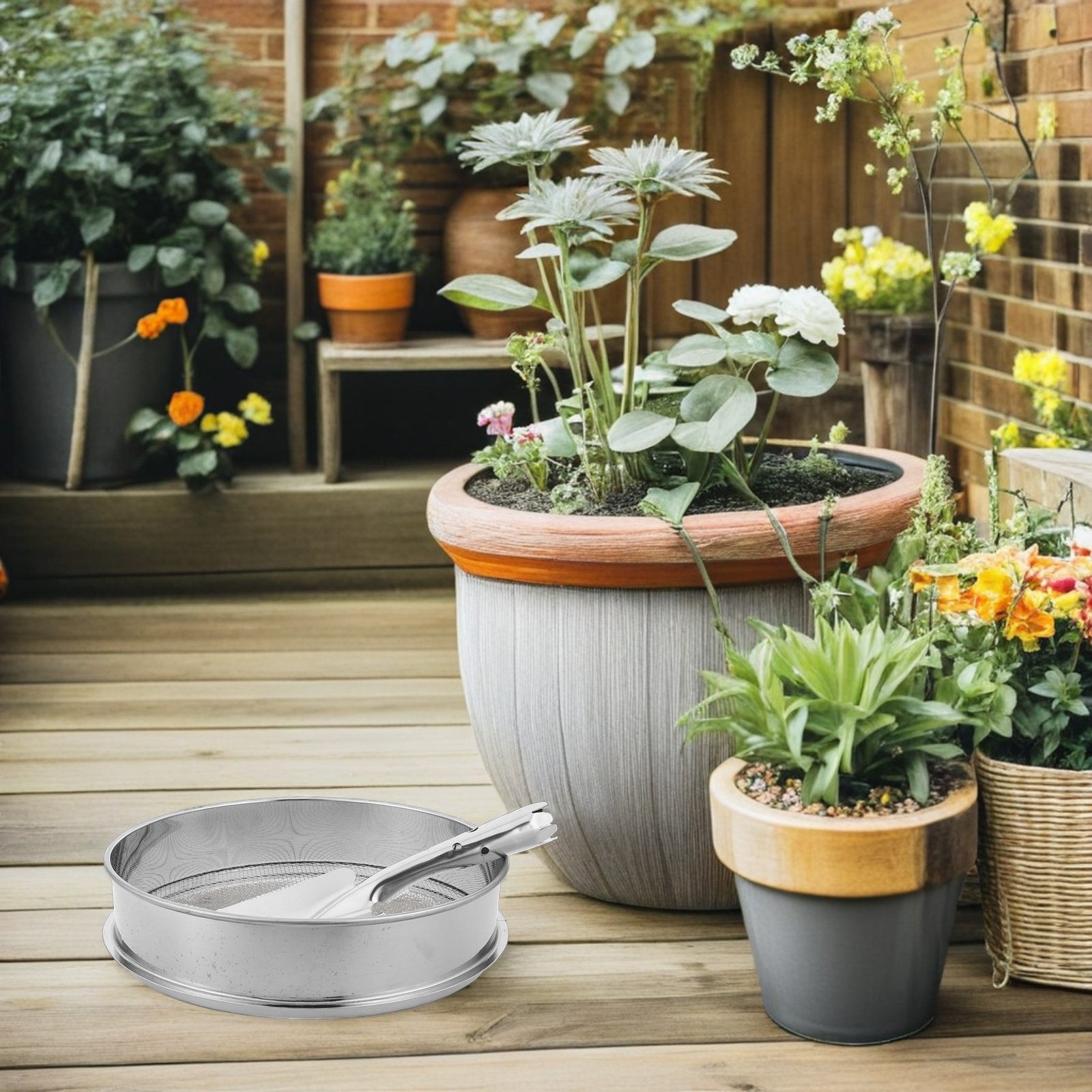 1Set Stainless Steel Garden Si - đánh giá và giá Garden Sieve Soil