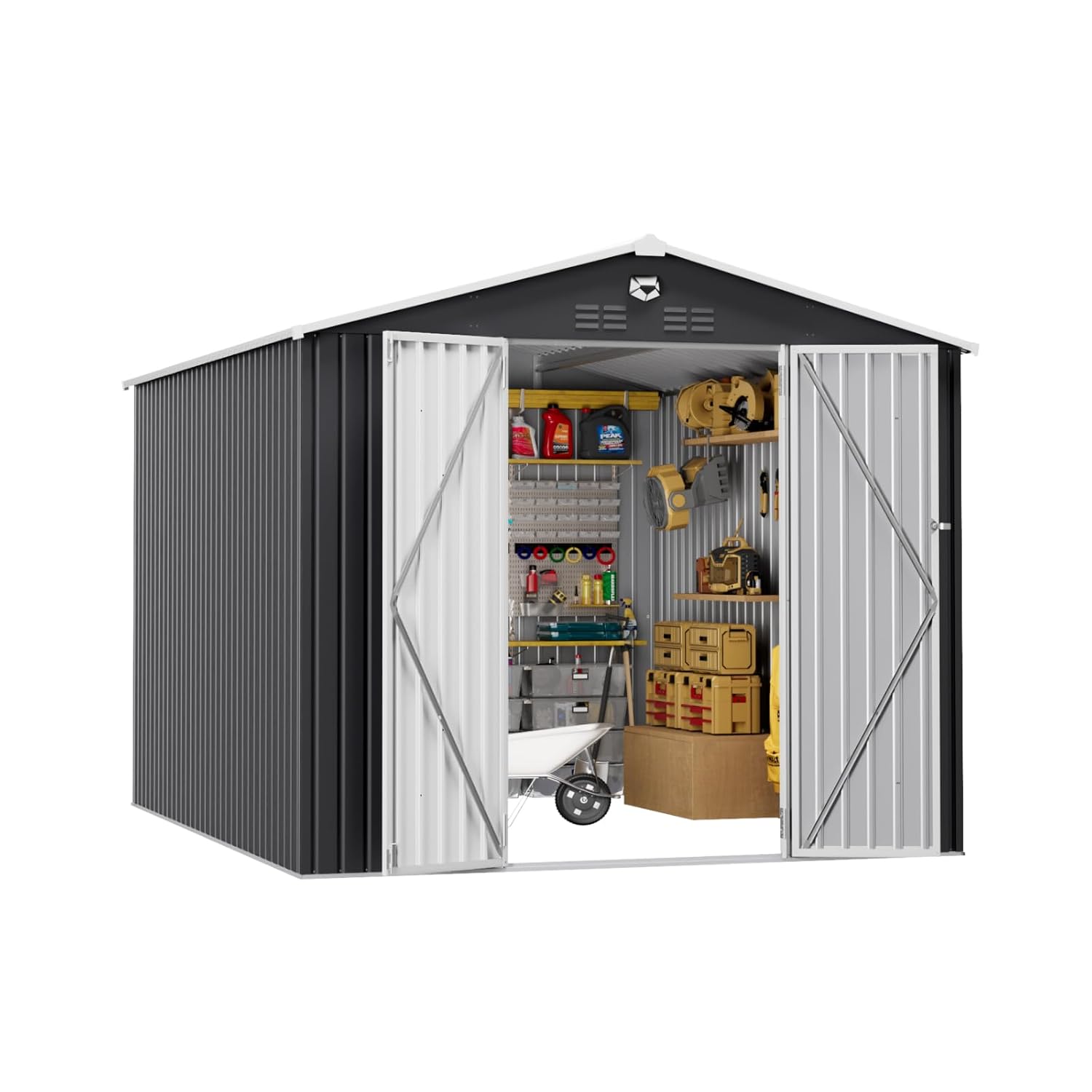 10x12 FT Metal Outdoor Storage - đánh giá và giá Gardening Tools In