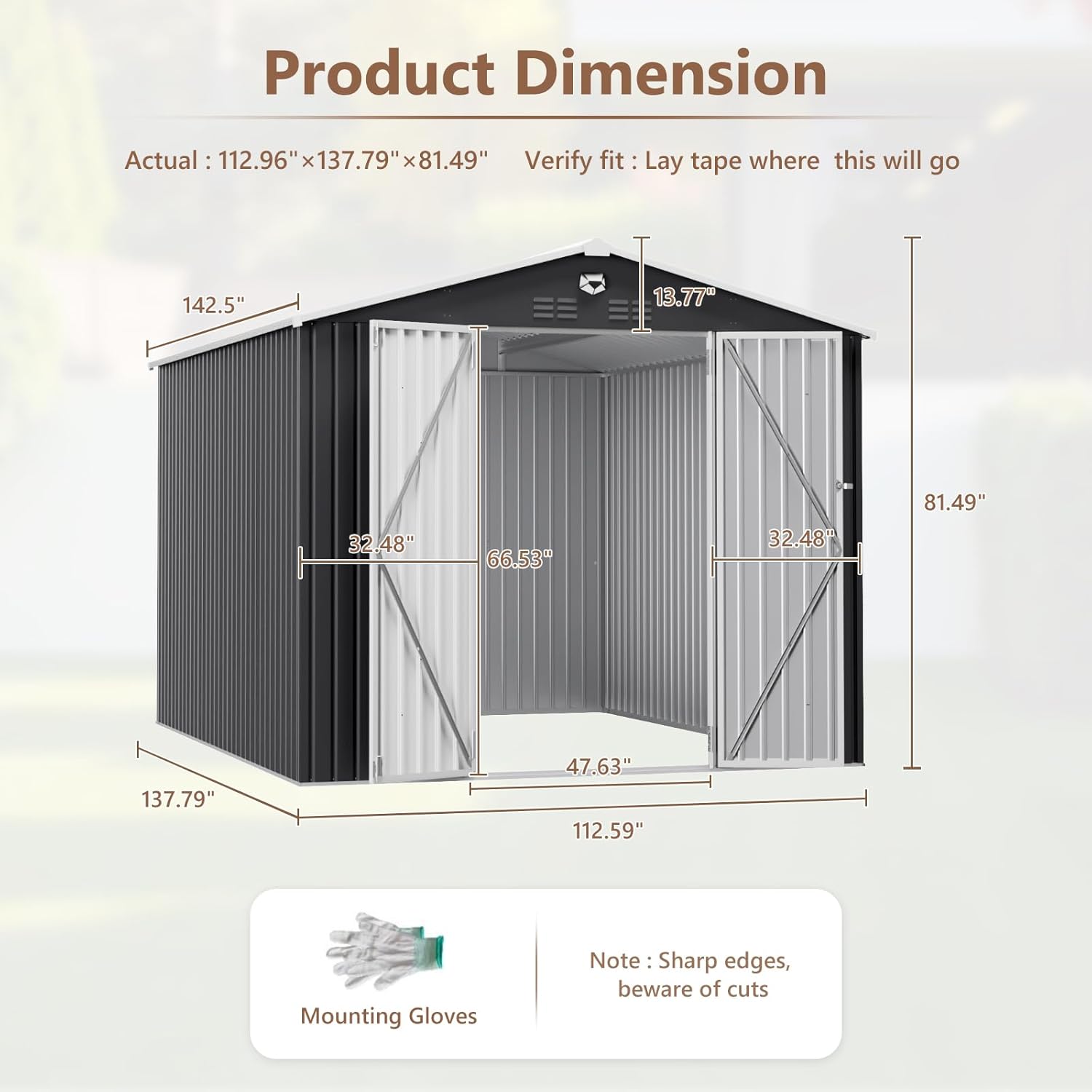 10x12 FT Metal Outdoor Storage - đánh giá và giá Gardening Tools In