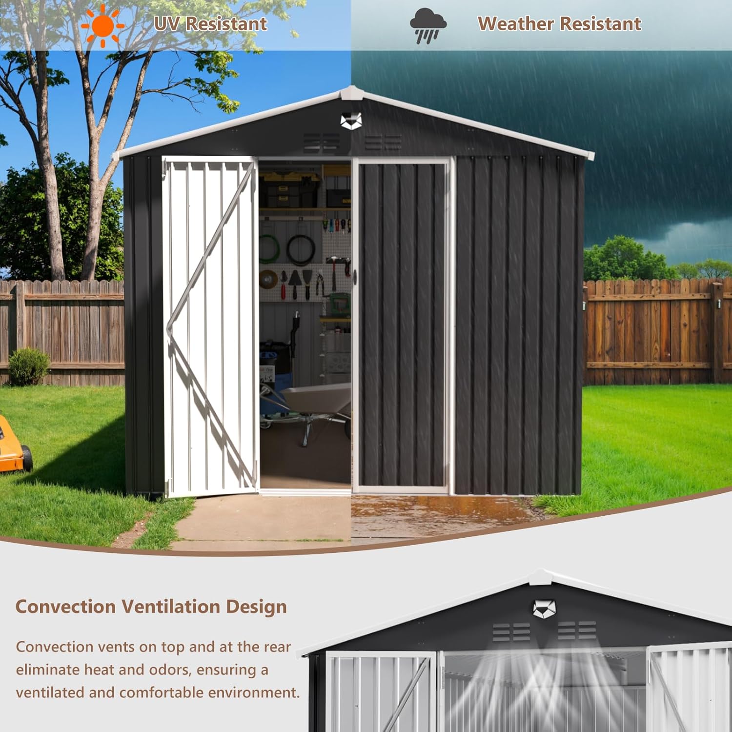 10x12 FT Metal Outdoor Storage - đánh giá và giá Gardening Tools In