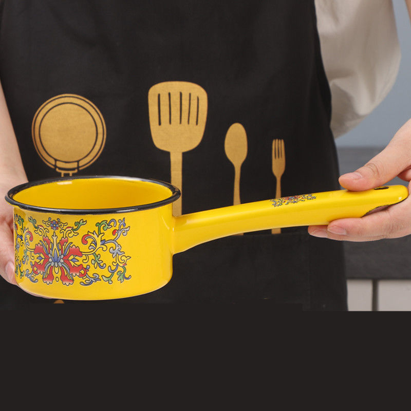 Enameled Water Spoon Milk Pot  - đánh giá và giá Gardening Tools Long Handle
