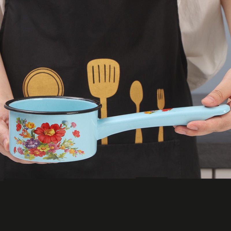Enameled Water Spoon Milk Pot  - đánh giá và giá Gardening Tools Long Handle