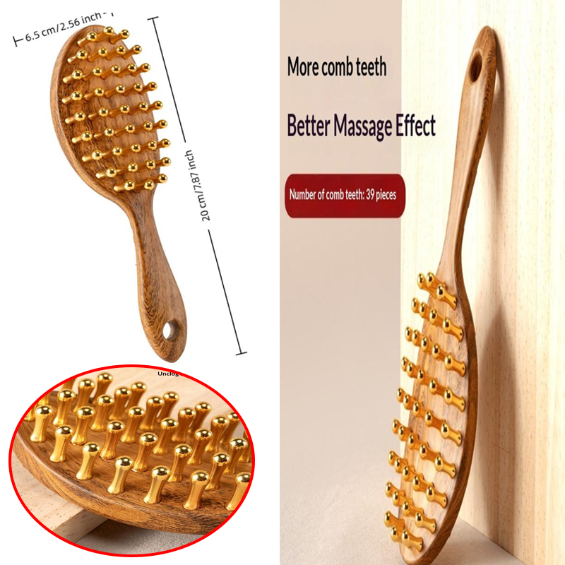 1PCS  Head Copper Tooth Massag - đánh giá và giá Gardening Tools Long Handle