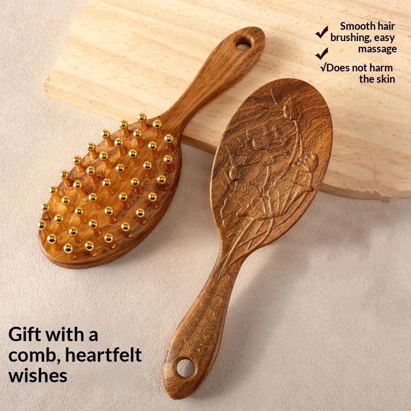 1PCS  Head Copper Tooth Massag - đánh giá và giá Gardening Tools Long Handle