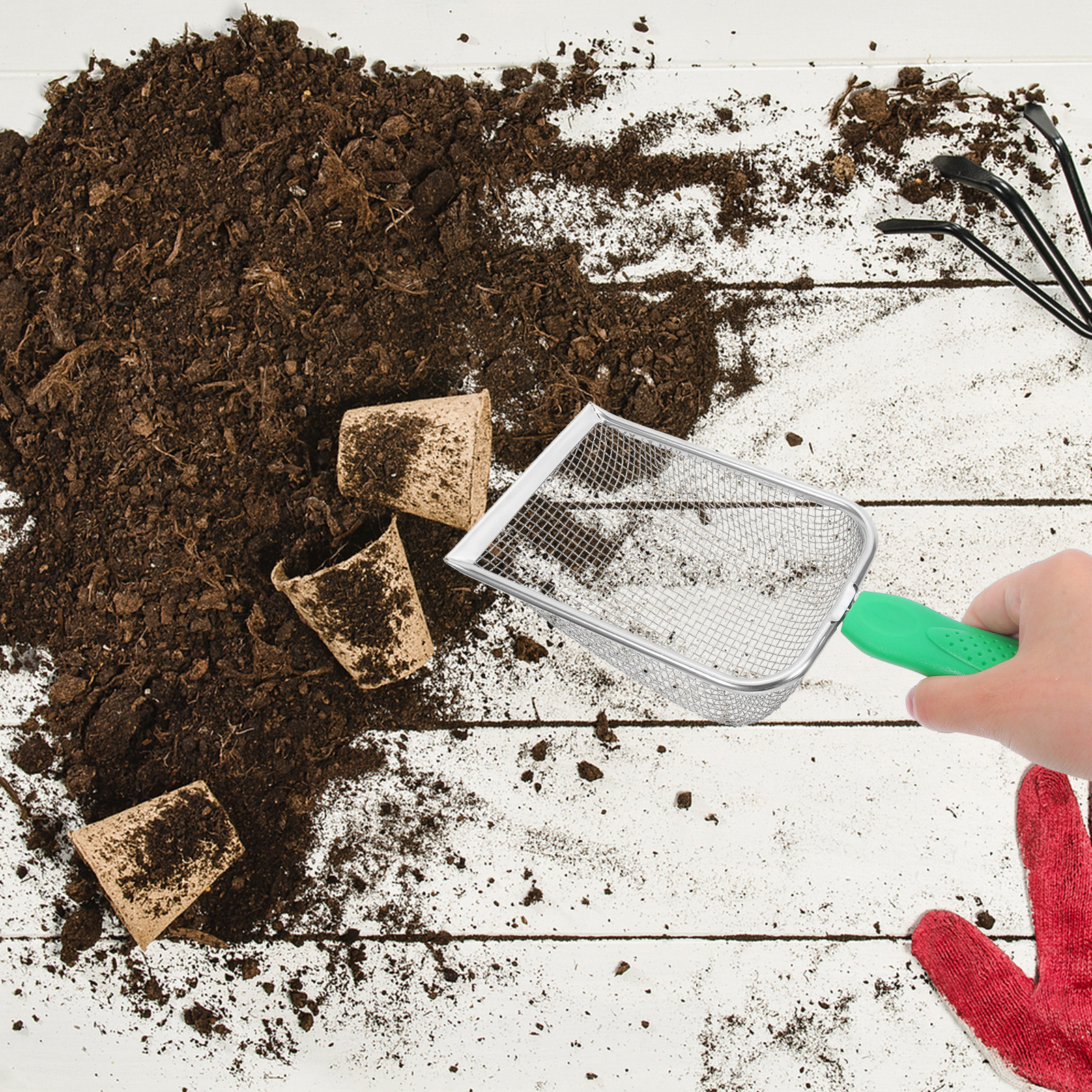 2Pcs Soil Compost Sieve Heavy  - đánh giá và giá Garden Sieve Soil