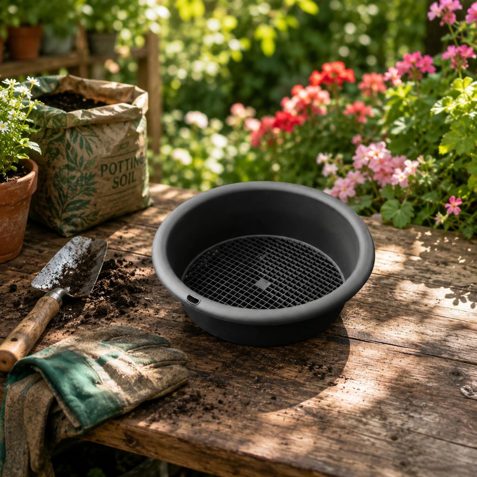 Plastic Soil Sieve Shallow Per - đánh giá và giá Garden Sieve Soil