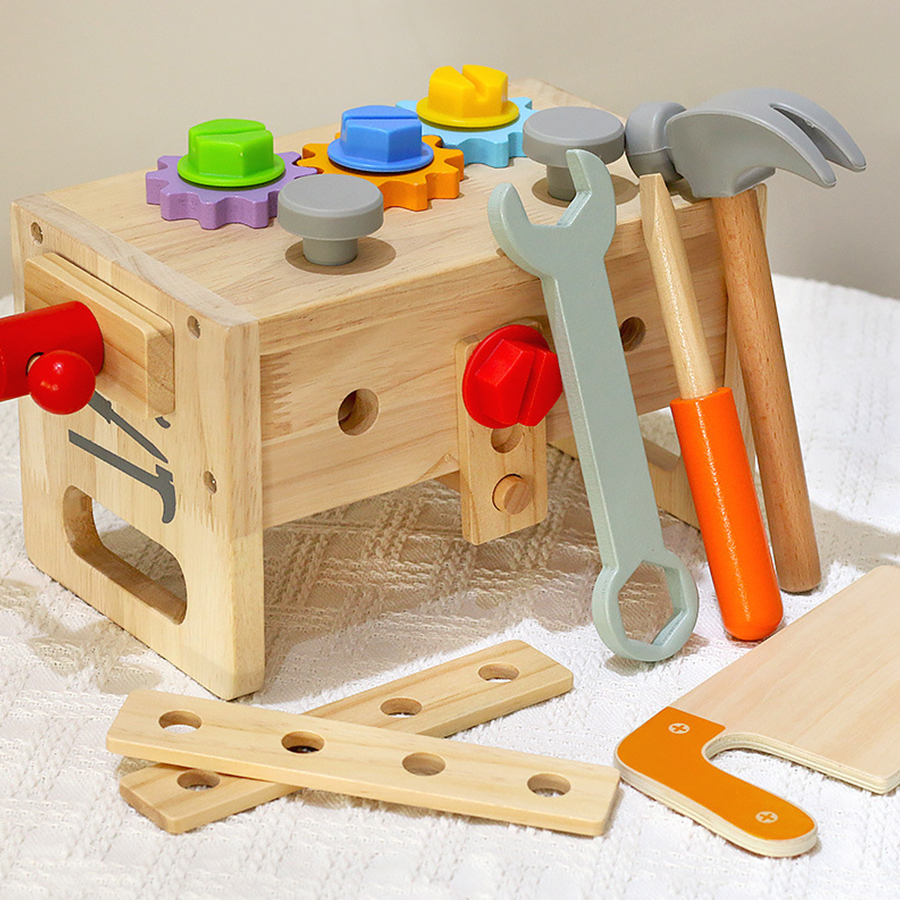 Kids Tool Bench Wooden Set Toy - đánh giá và giá Gardening Tools Set Gift