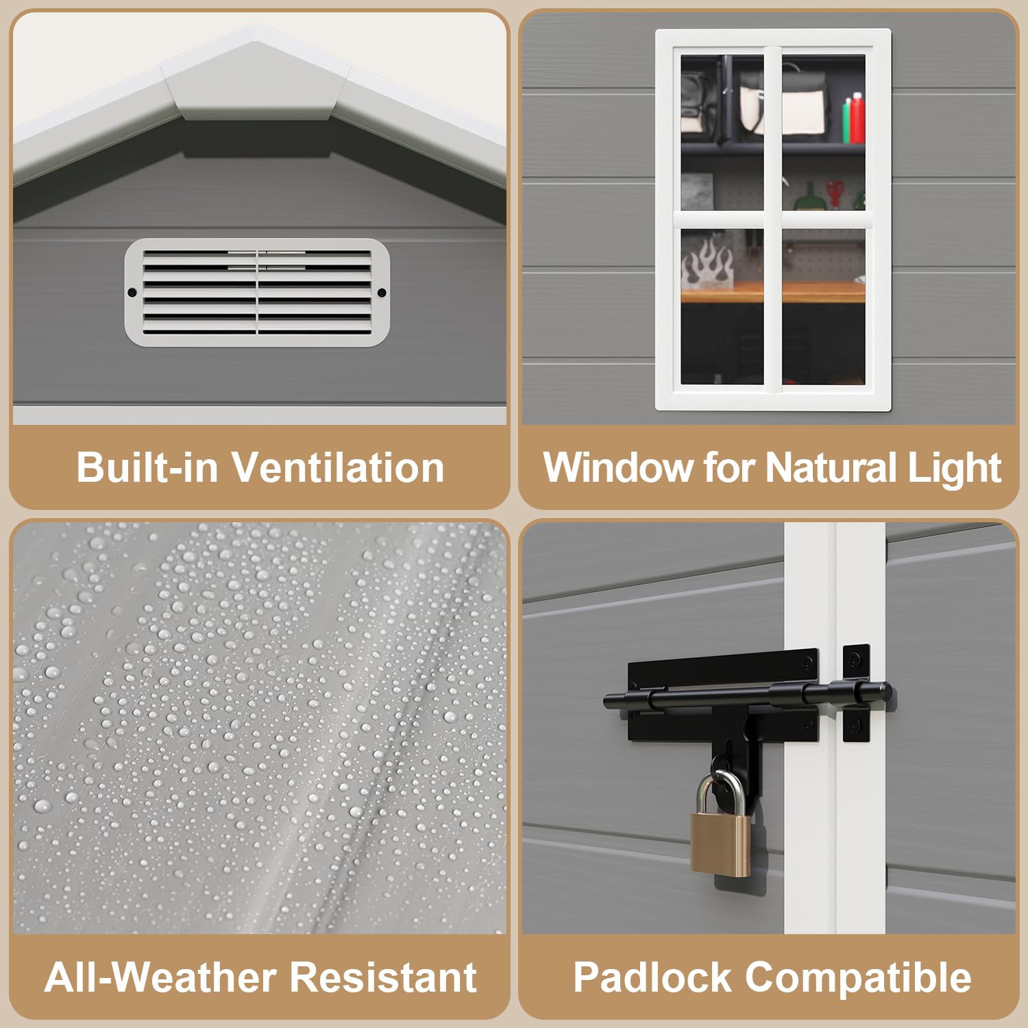 All-Weather Resin Outdoor Stor - đánh giá và giá Gardening Tools In