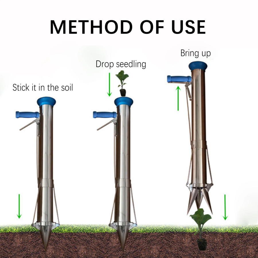Stainless Steel Manual Seedlin - đánh giá và giá Gardening Tools Long Handle