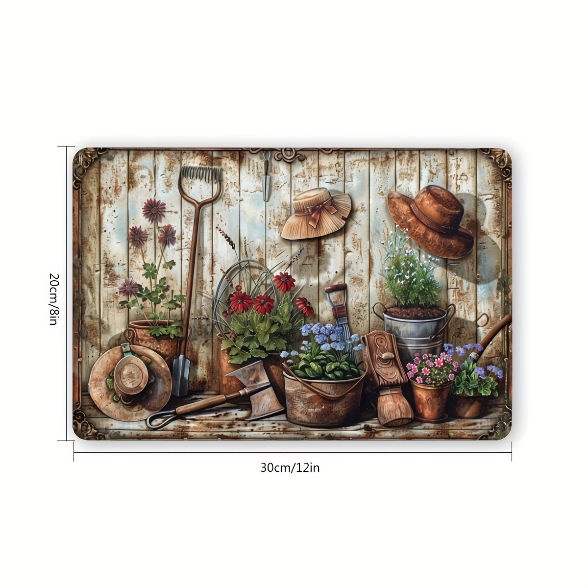 2D Flat, Vintage Floral Metal  - đánh giá và giá Gardening Tools Vintage