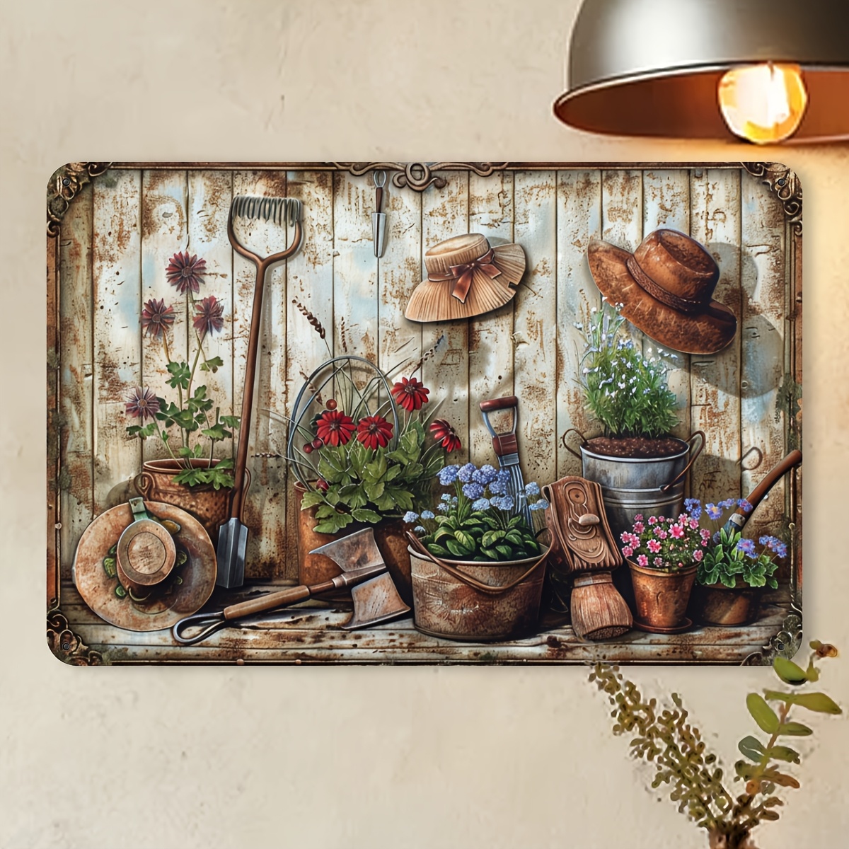 2D Flat, Vintage Floral Metal  - đánh giá và giá Gardening Tools Vintage