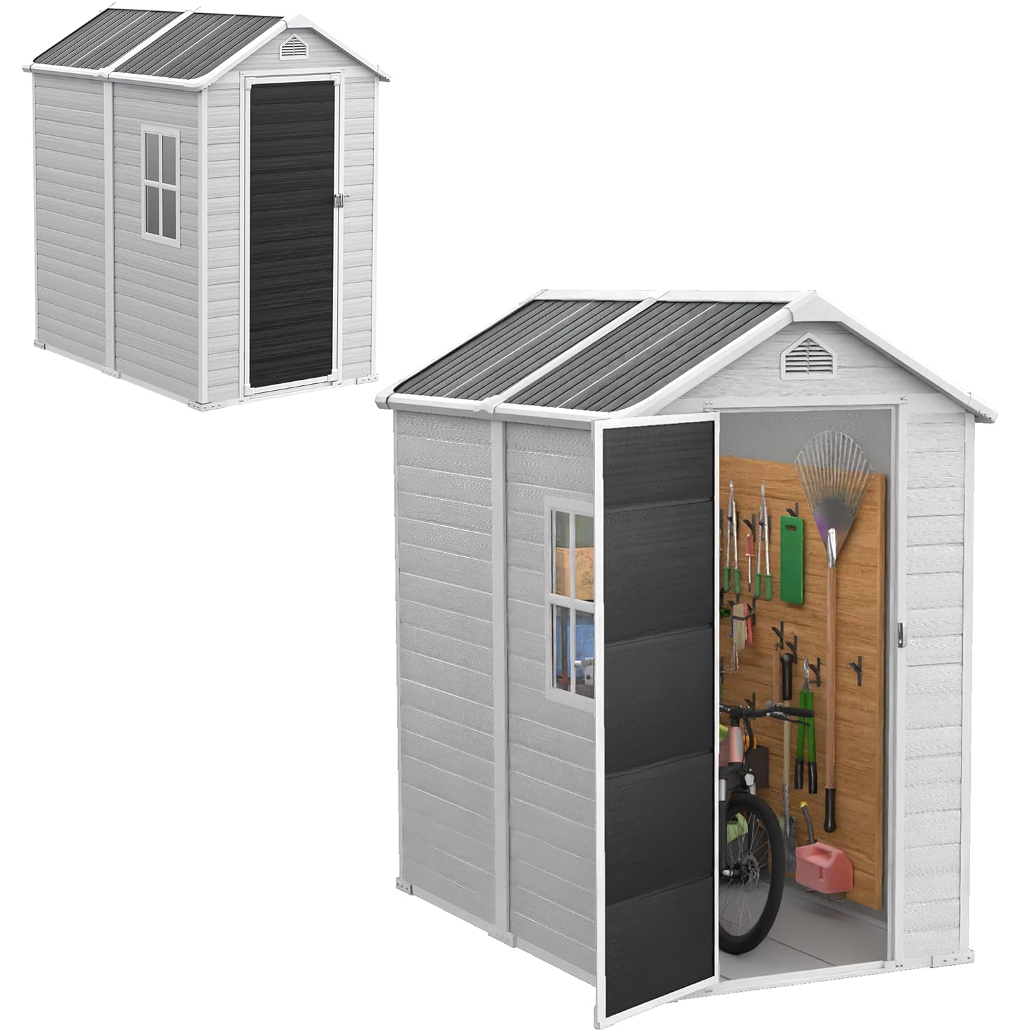 4x6 FT Plastic Storage Shed Wa - đánh giá và giá Gardening Tools In