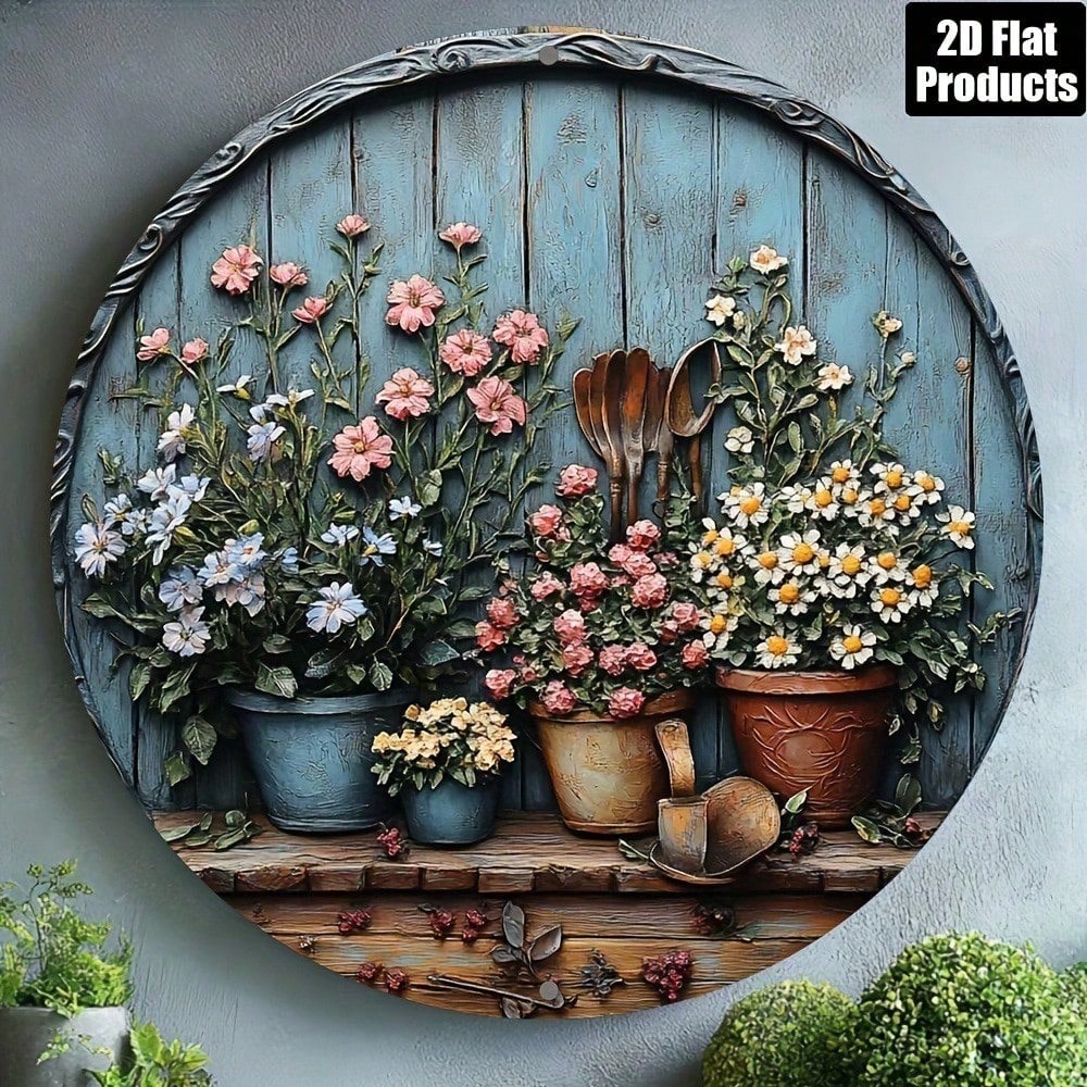 Vintage Round Aluminum Wall Ar - đánh giá và giá Gardening Tools Vintage