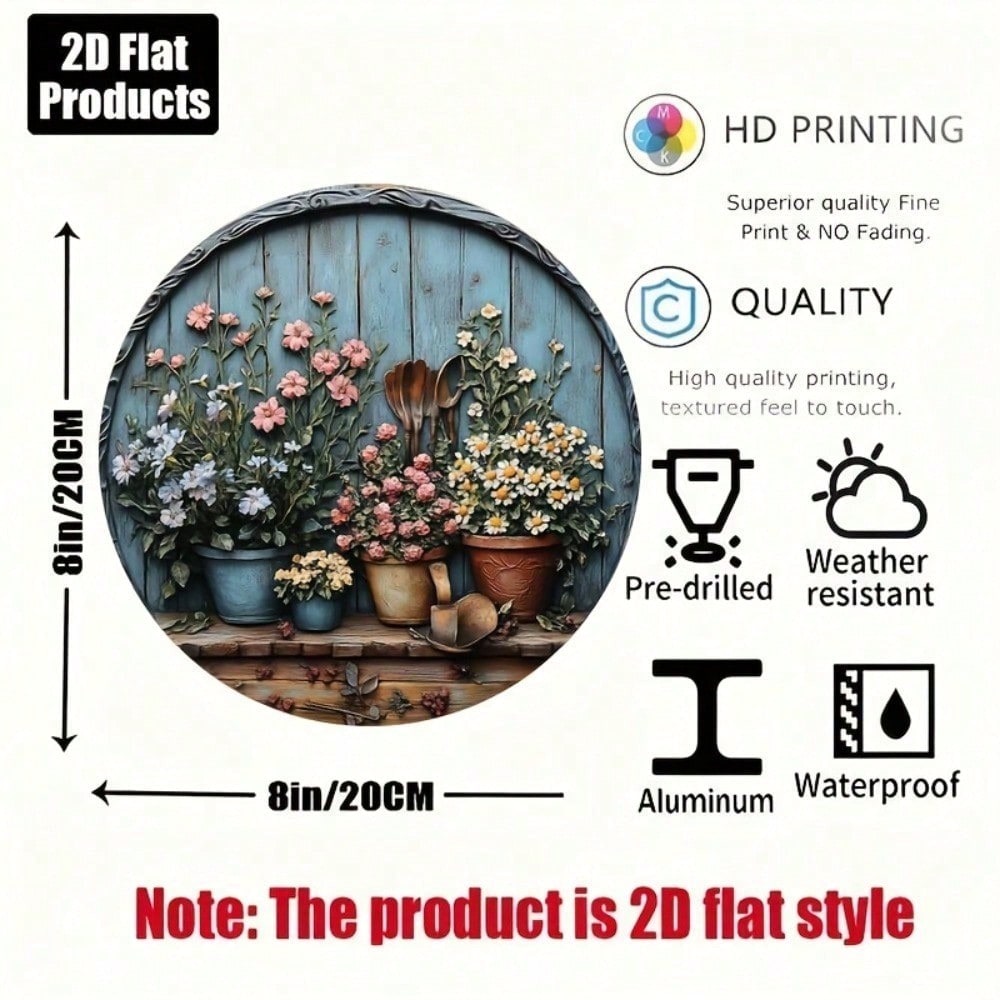 Vintage Round Aluminum Wall Ar - đánh giá và giá Gardening Tools Vintage