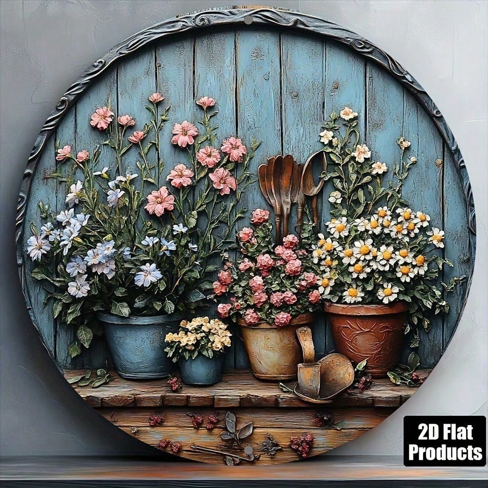Vintage Round Aluminum Wall Ar - đánh giá và giá Gardening Tools Vintage