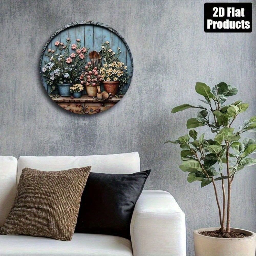 Vintage Round Aluminum Wall Ar - đánh giá và giá Gardening Tools Vintage