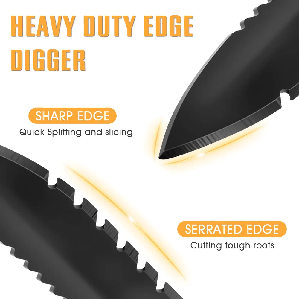 Garden Shovel Double Serrated  - đánh giá và giá Gardening Hand Tools Yard