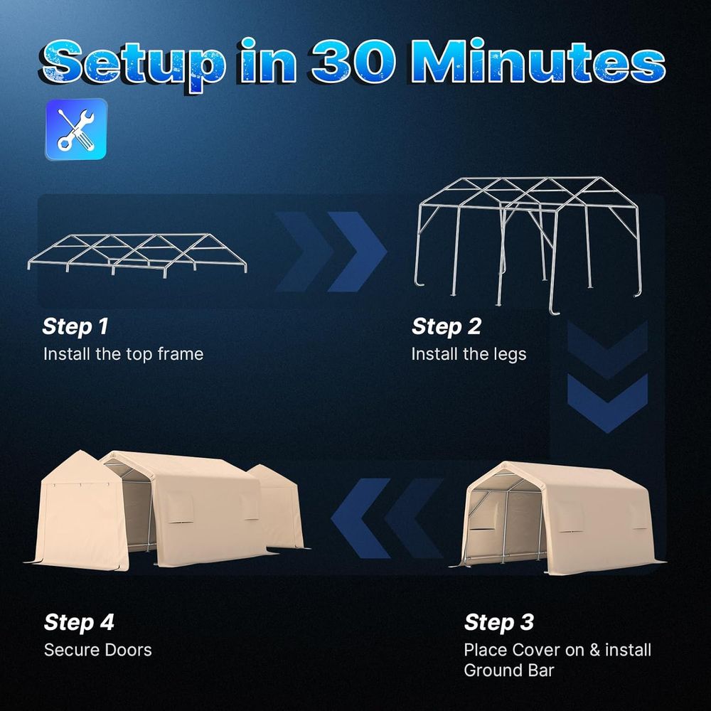 Portable Steel Peak Roof Carpo - đánh giá và giá Gardening Tools In