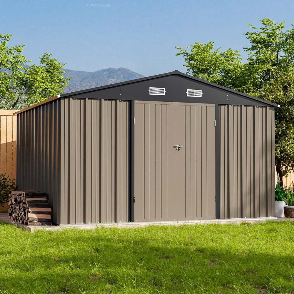 10x8ft Outdoor Storage Shed -  - đánh giá và giá Gardening Tools In