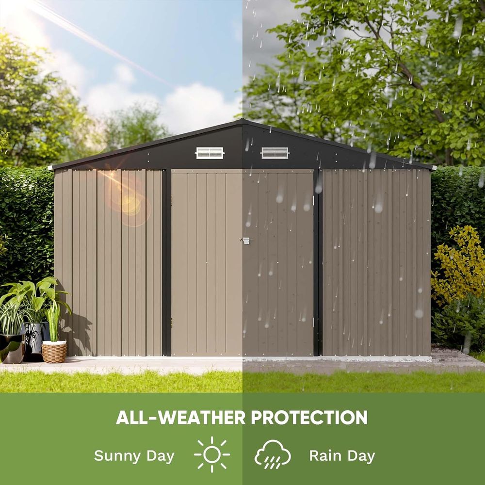 10x8ft Outdoor Storage Shed -  - đánh giá và giá Gardening Tools In