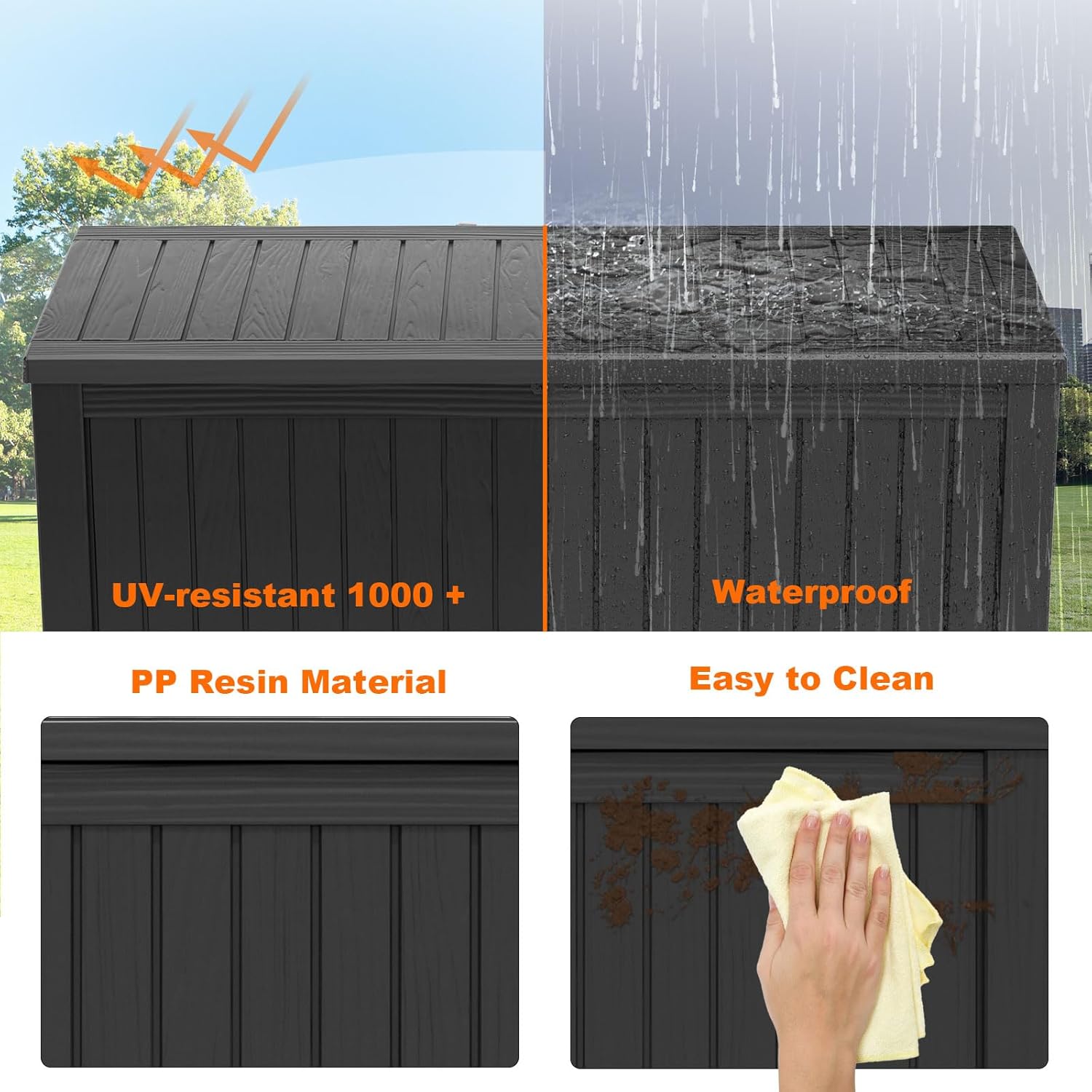 180Gal Lockable Resin Deck Box - đánh giá và giá Gardening Tools In
